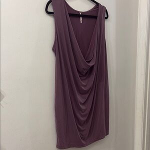 Free People Mauve Sleeveless mini dress - medium - cowl neck - pockets